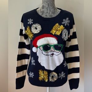 Funny Christmas Party Knit Santa Sweater